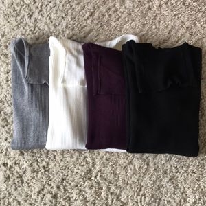 Lot of 4 Size S Calvin Klein Turtlenecks; 2 NWOT